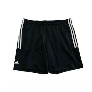 Adidas Black Athletic Shorts with Stripes